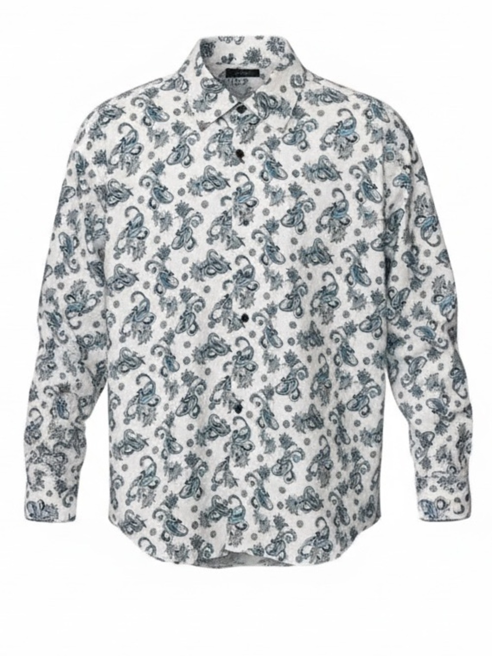 Men’s Tasso Elba Paisley Button Down Shirt Size L